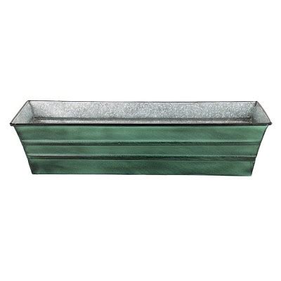 galvanized metal rectangular box|galvanized metal wall plant container.